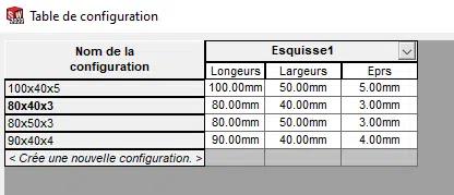 profil mecano soudé solidworks